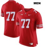 Men's NCAA Ohio State Buckeyes Nicholas Petit-Frere #77 College Stitched No Name Authentic Nike Red Football Jersey TF20C87JU